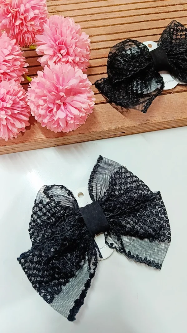 Elegant Net Bow Clip
