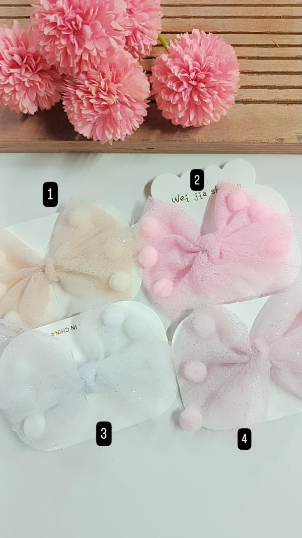 Delicate Net Bow Clip