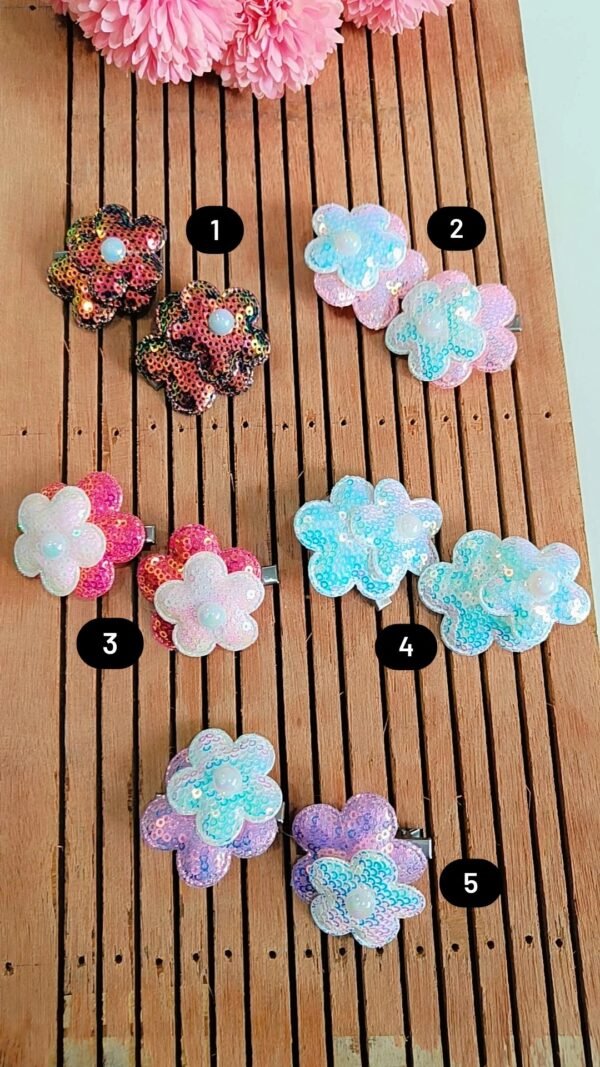 flower shimmer clips